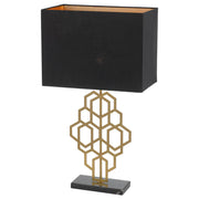 Akron Large Table Lamp, Antique Gold & Black
