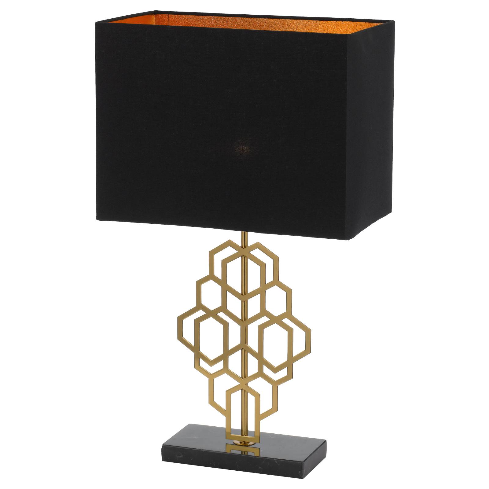Akron Small Table Lamp, Antique Gold & Black