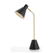 Ambia Table Lamp, Brass Tube & Matte Black