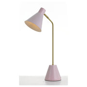 Ambia Table Lamp, Brass Tube & Matte Pink