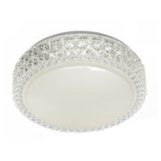 Amelia 28cm 18W Led Oyster 3CCT, Opaline & Clear