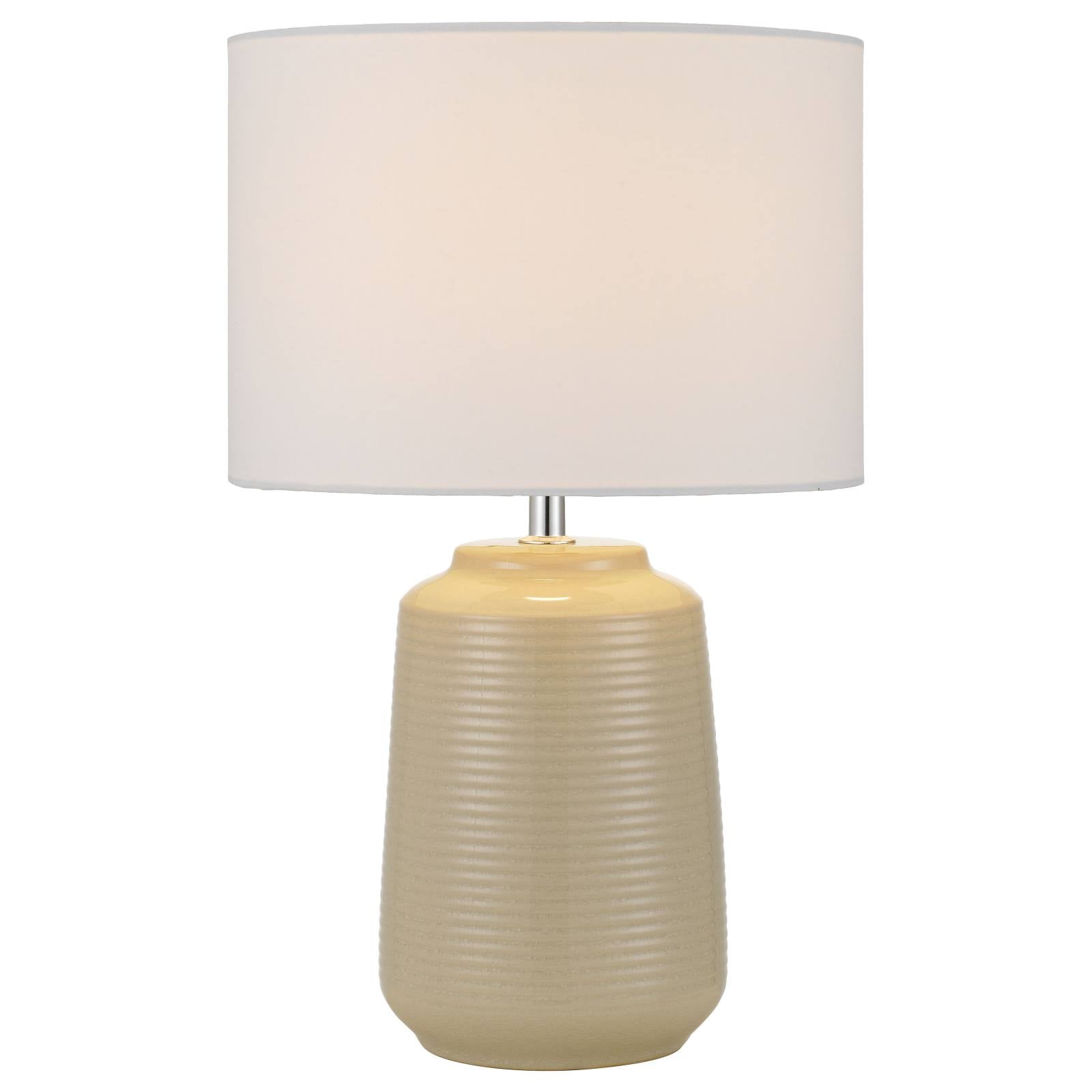 Anni Table Lamp, White, Cream Shade