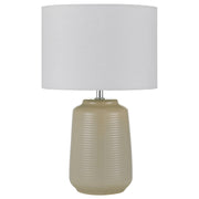 Anni Table Lamp, White, Cream Shade