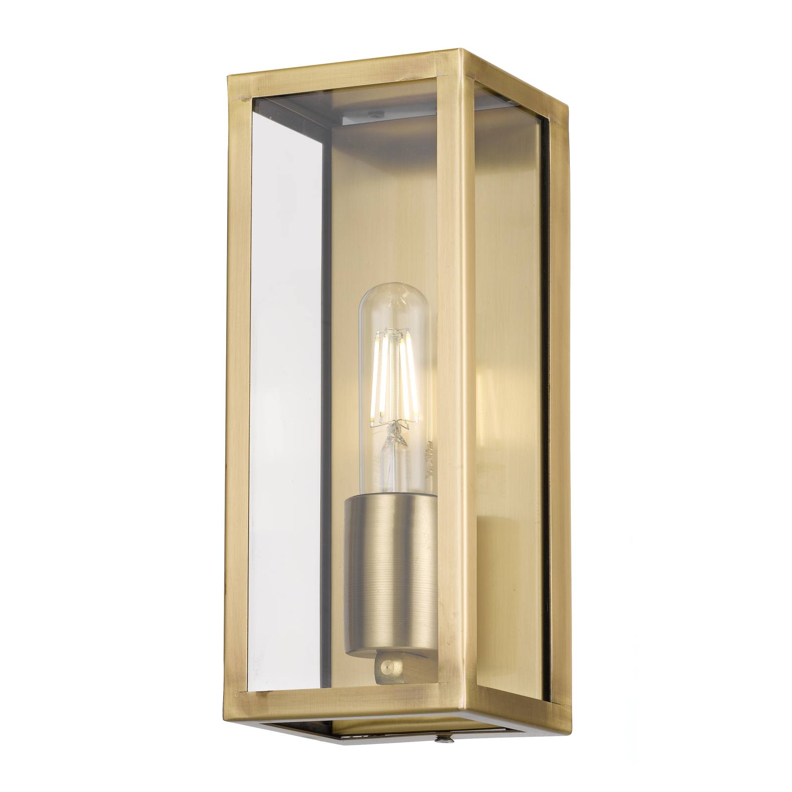 Arzano Small Exterior Wall Bracket, Antique Brass