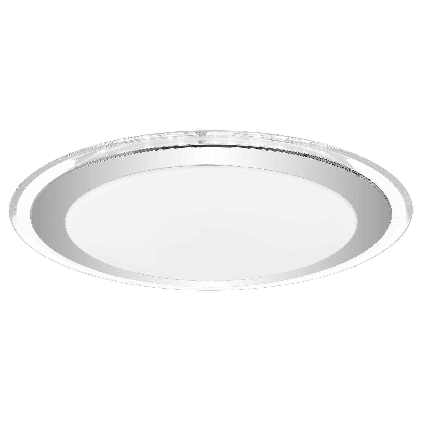 Astrid 33cm 18W Led Oyster, Satin, Silver, Chrome