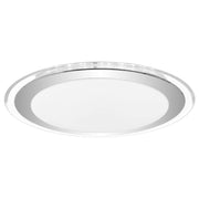 Astrid 33cm 18W Led Oyster, Satin, Silver, Chrome