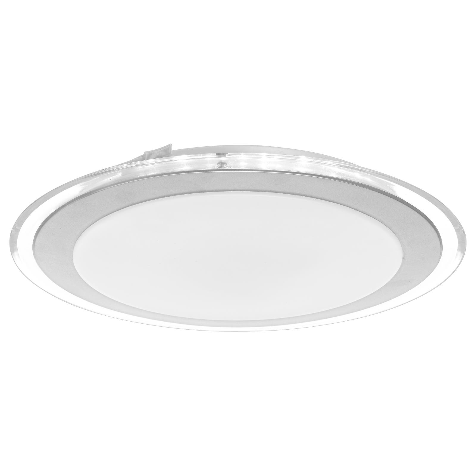 Astrid 33cm 18W Led Oyster, Satin, Silver
