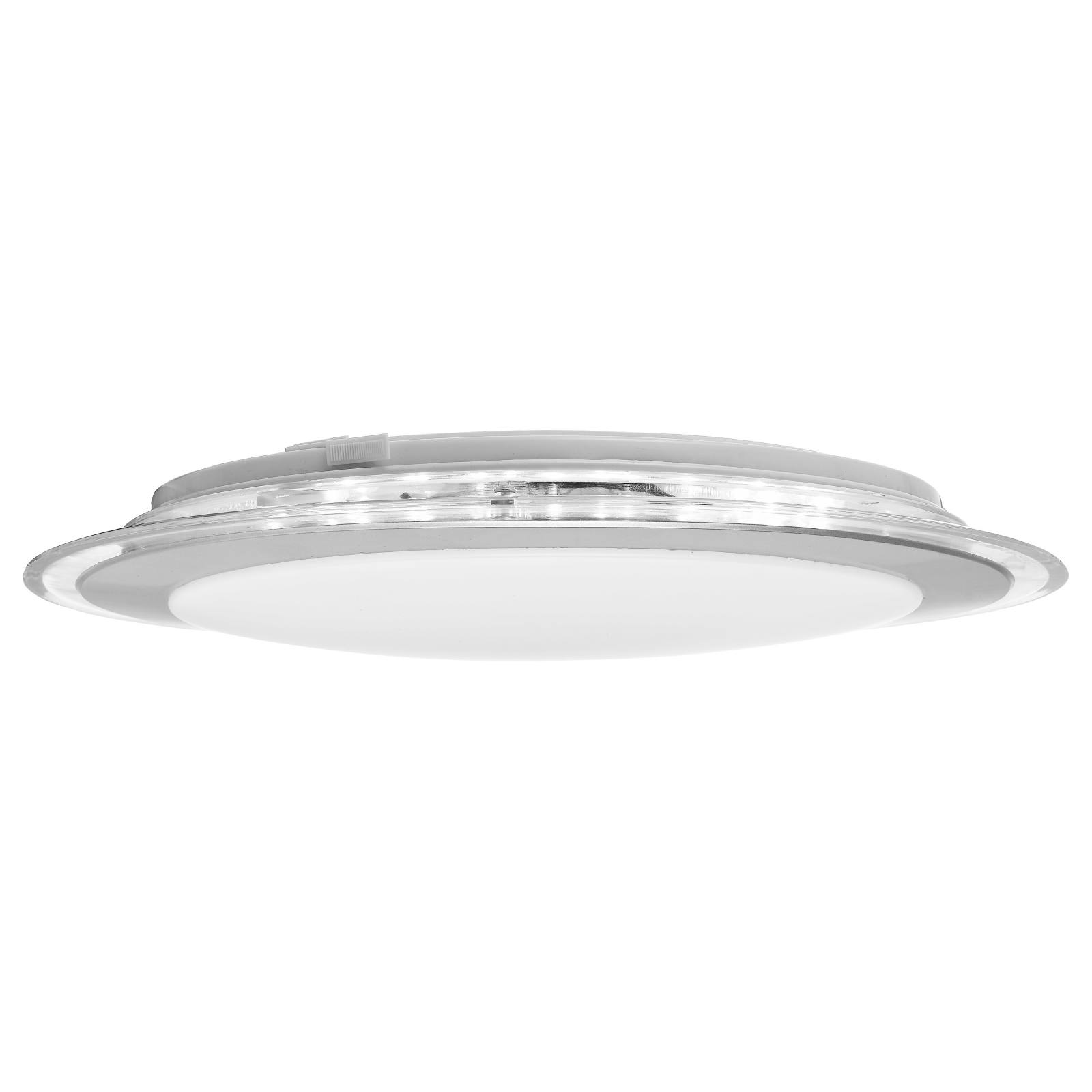 Astrid 33cm 18W Led Oyster, Satin, Silver