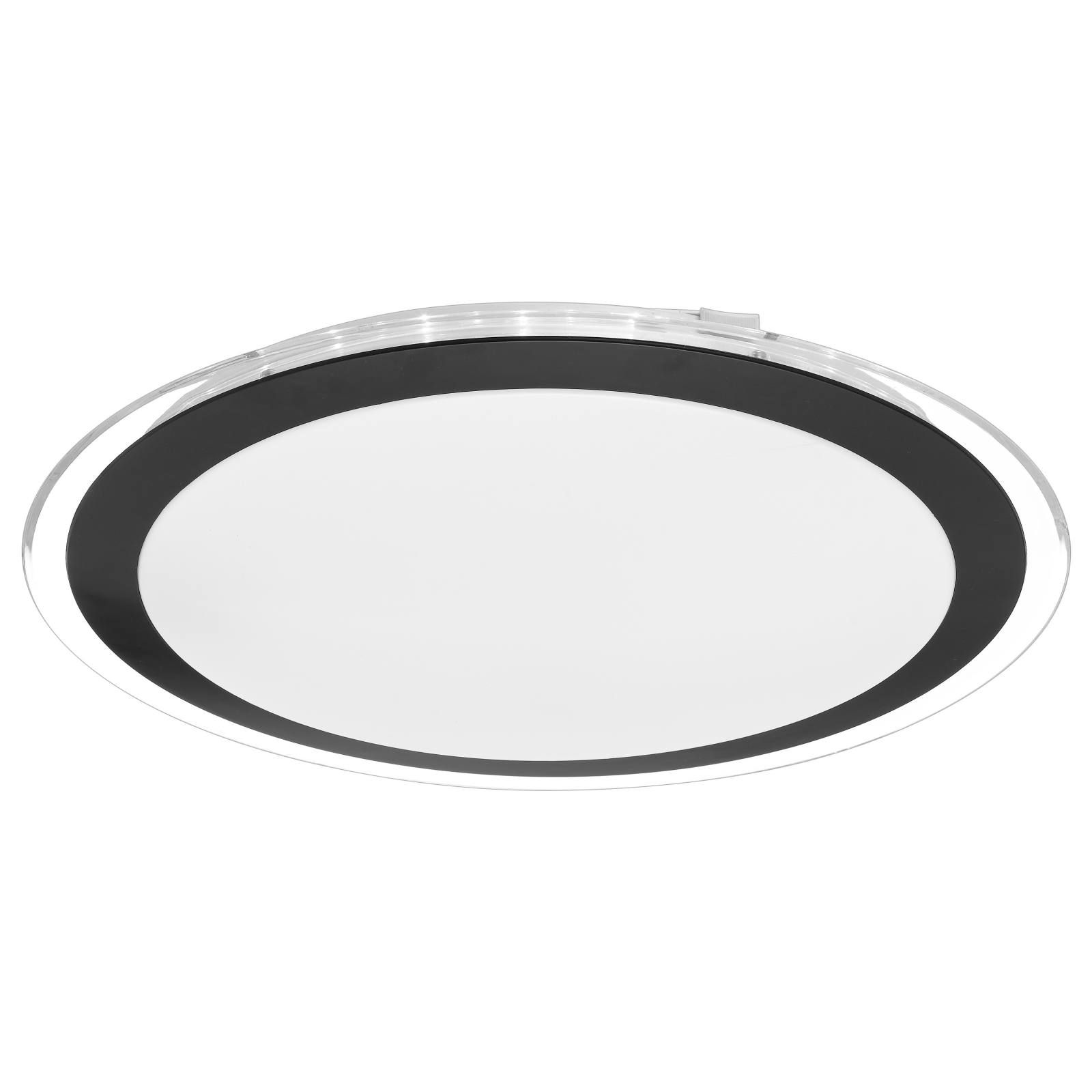 Astrid 43cm 30W Led Oyster Light, Satin, Black