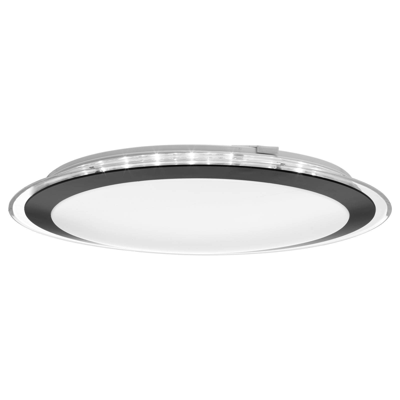 Astrid 43cm 30W Led Oyster Light, Satin, Black