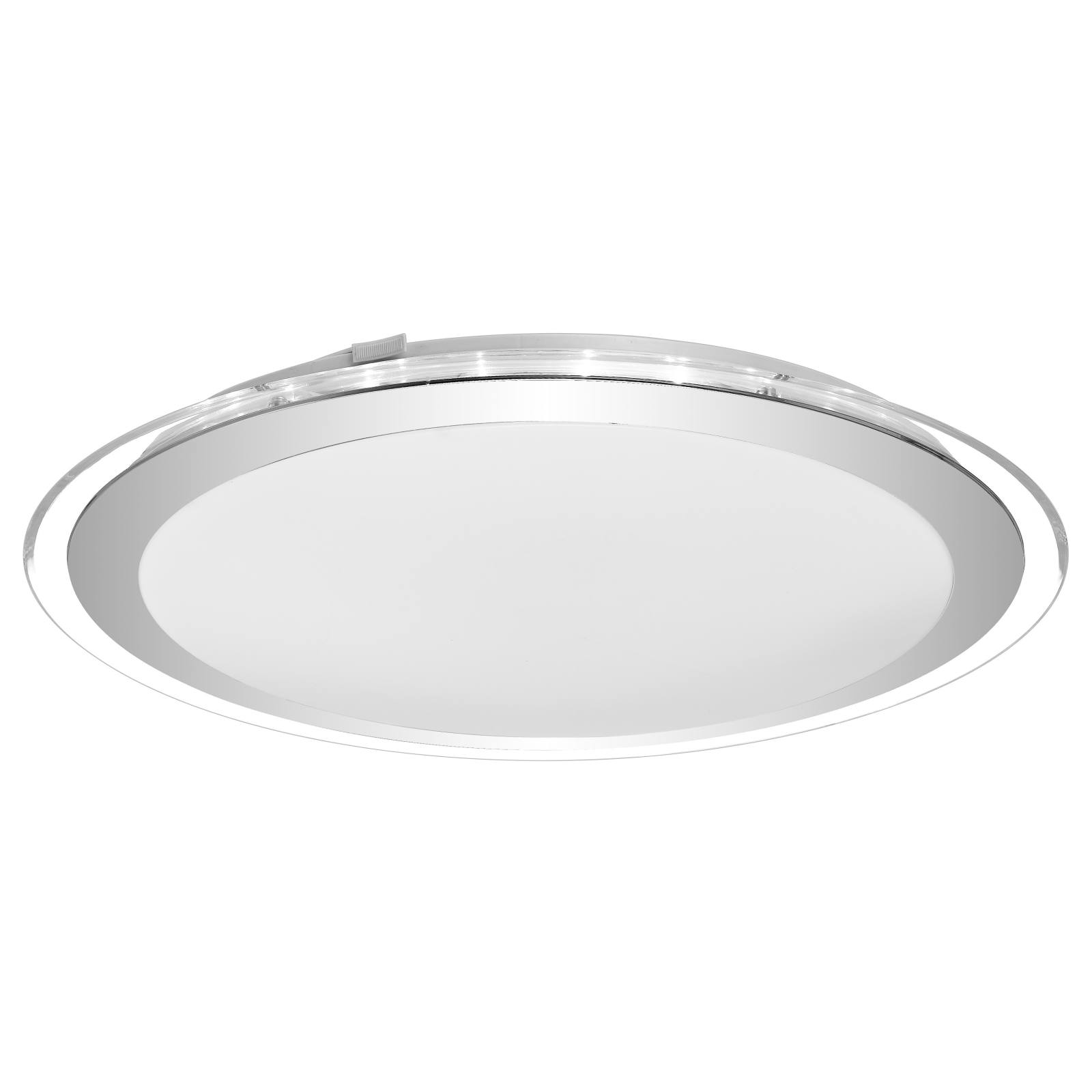 Astrid 43cm 30W Led Oyster Light, Silver, Chrome