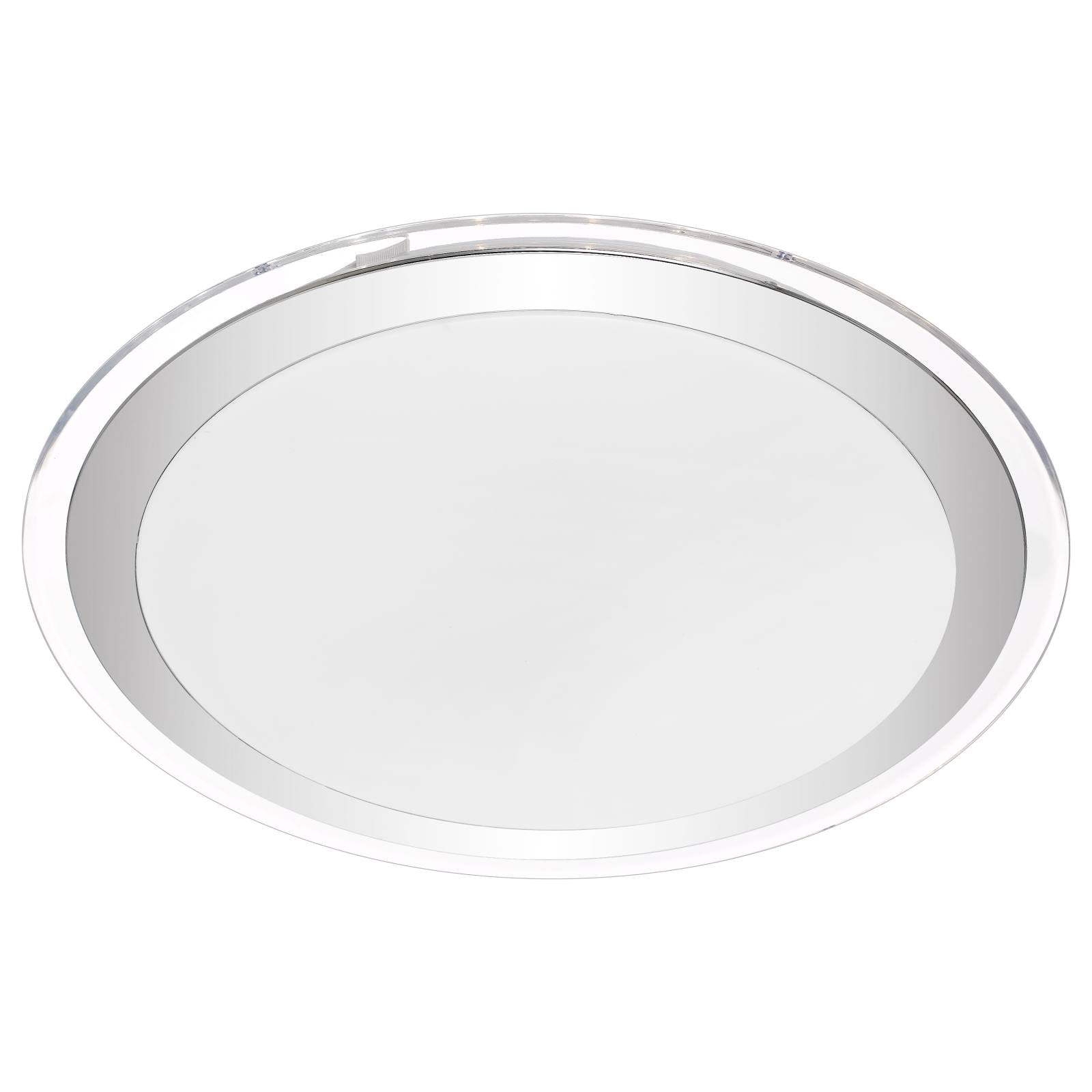 Astrid 43cm 30W Led Oyster Light, Silver, Chrome
