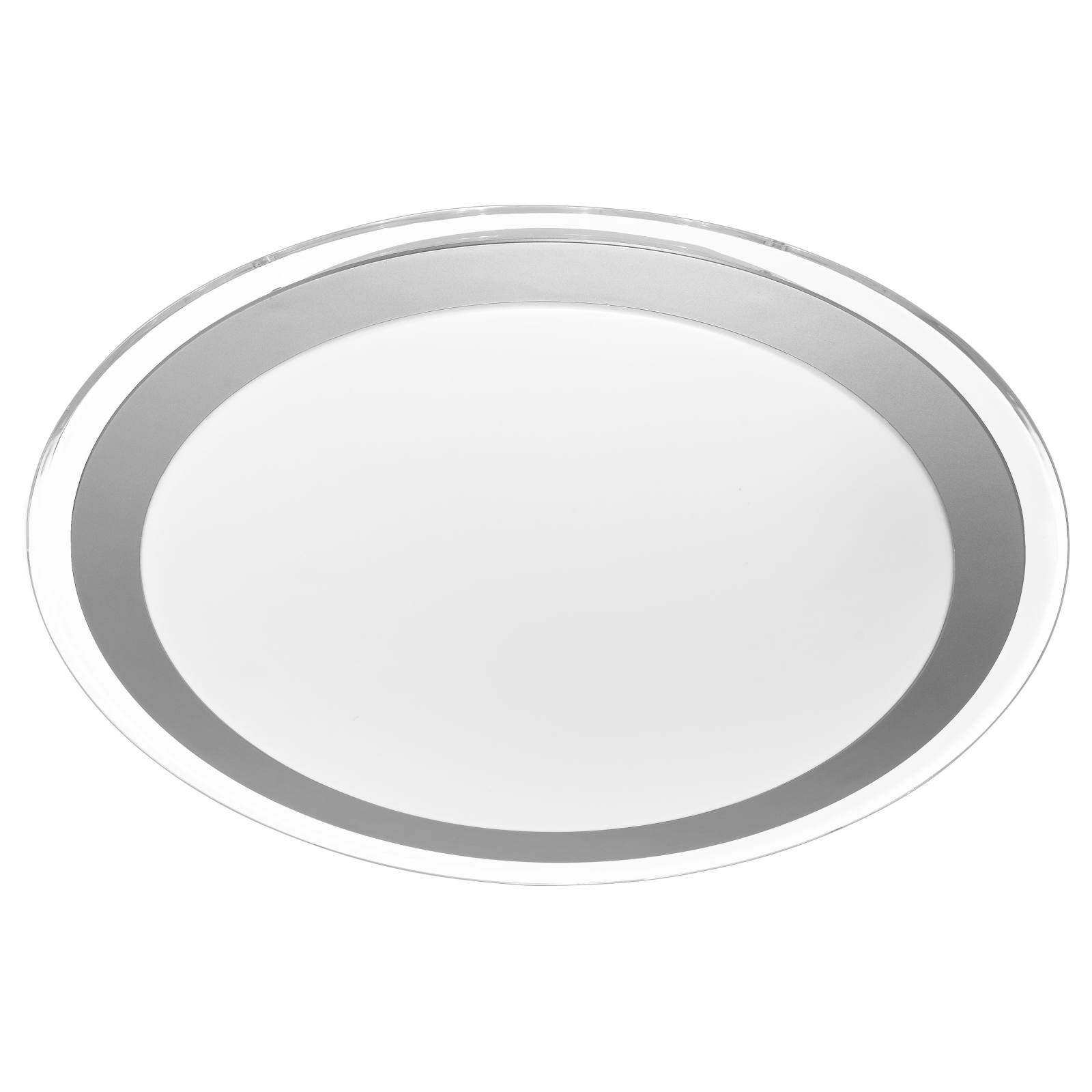 Astrid 43cm 30W Led Oyster Light, Satin, Silver