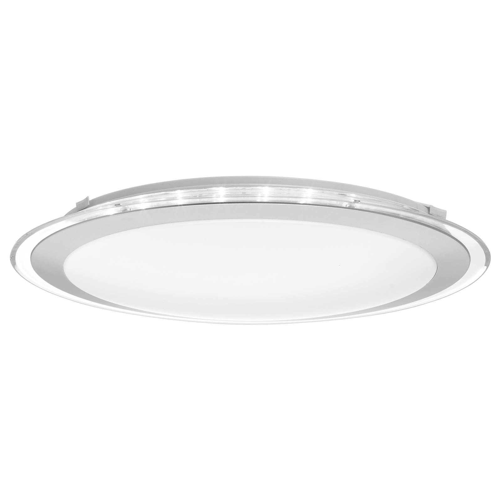 Astrid 43cm 30W Led Oyster Light, Satin, Silver