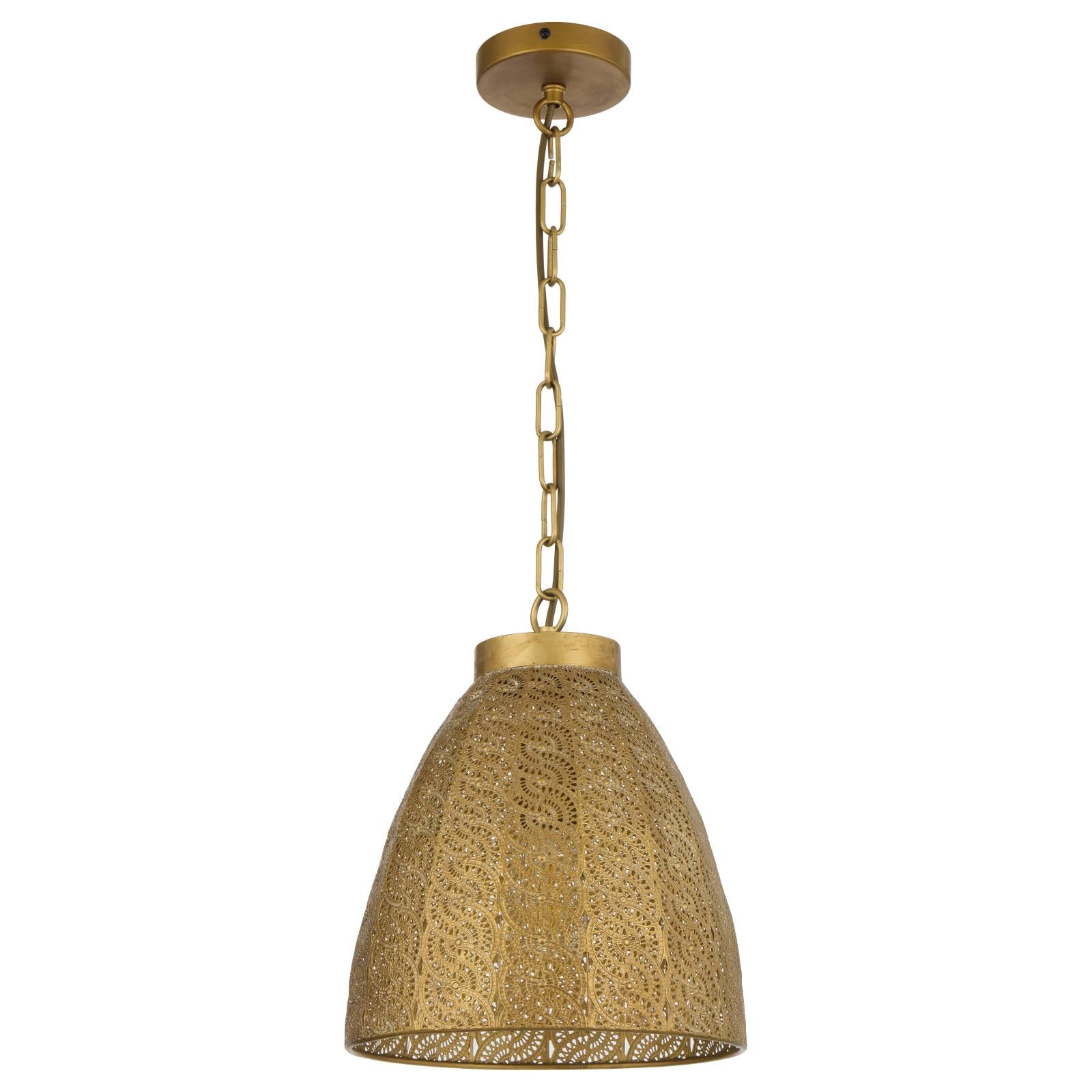 Aydin 28cm Pendant Light, Antique Brass