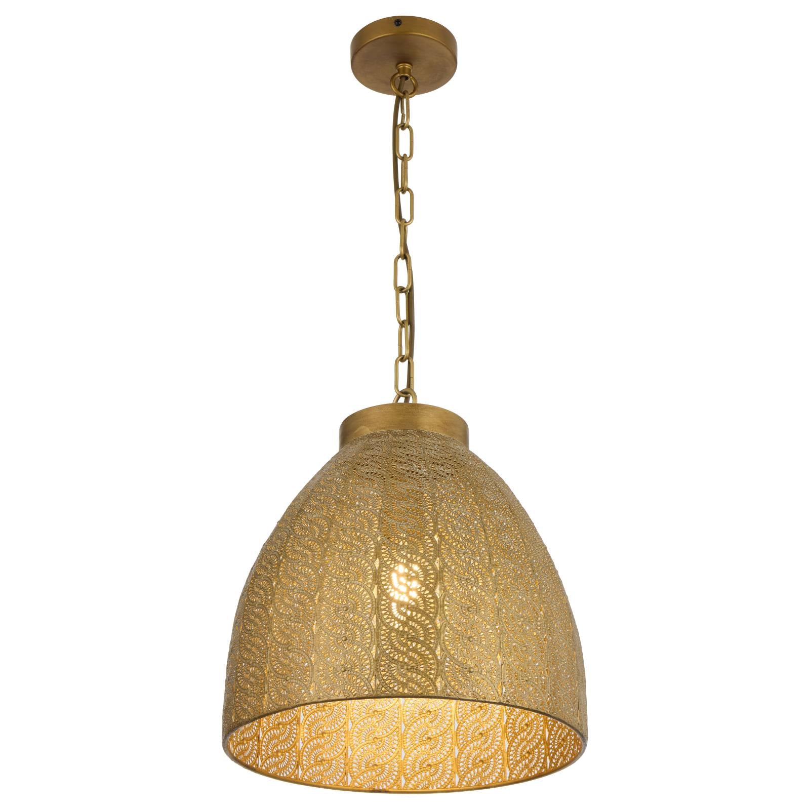 Aydin 35cm Pendant Light, Antique Brass