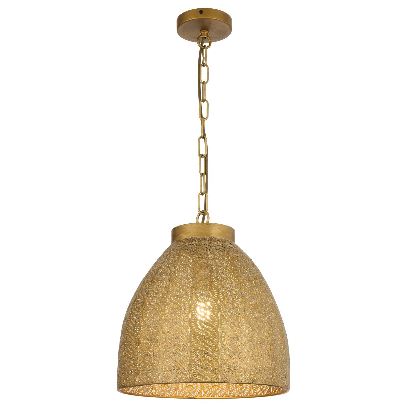 Aydin 35cm Pendant Light, Antique Brass