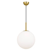 Bally 12 Pendant, Opal Matte, Antique Gold