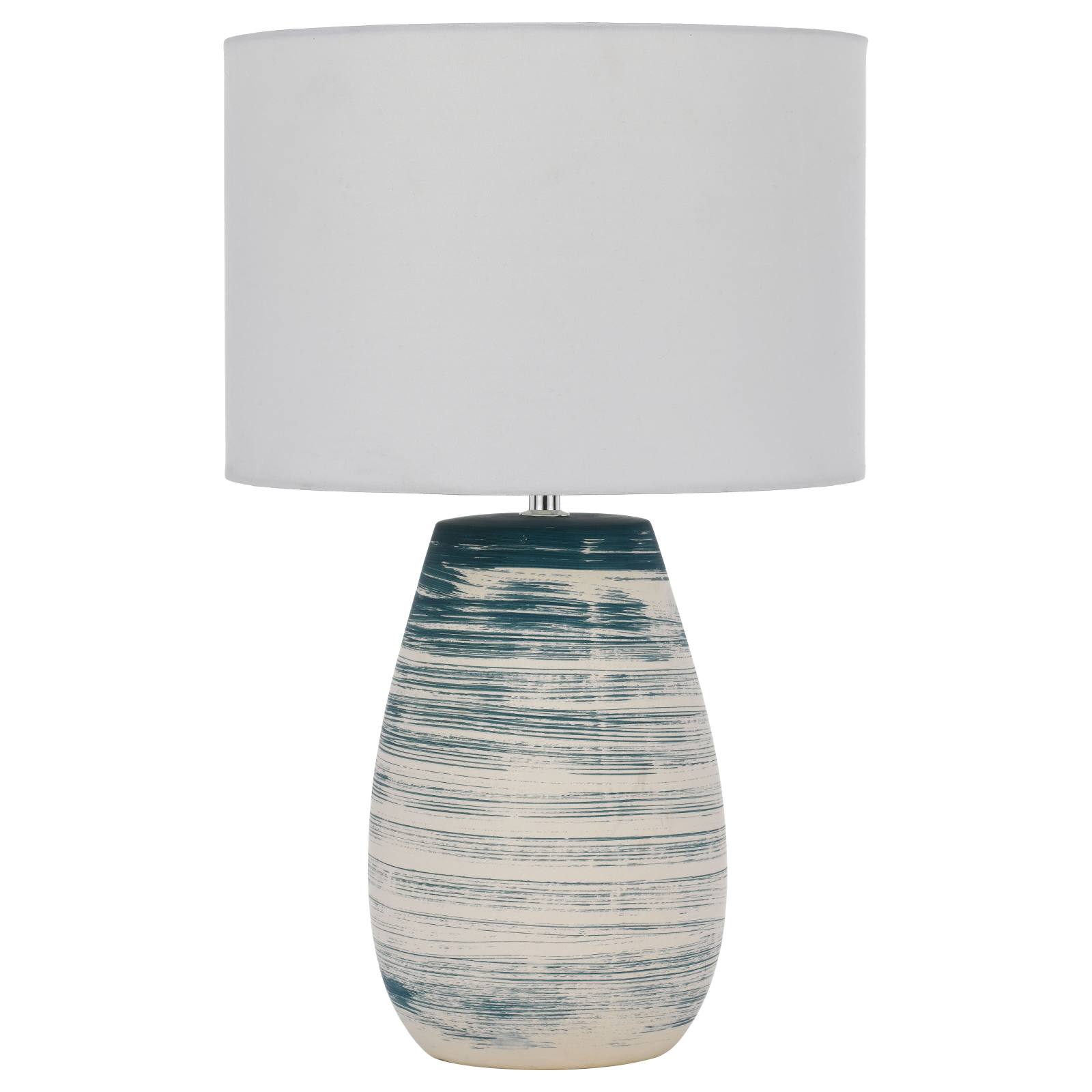 Batik Ceramic Table Lamp, Blue, White