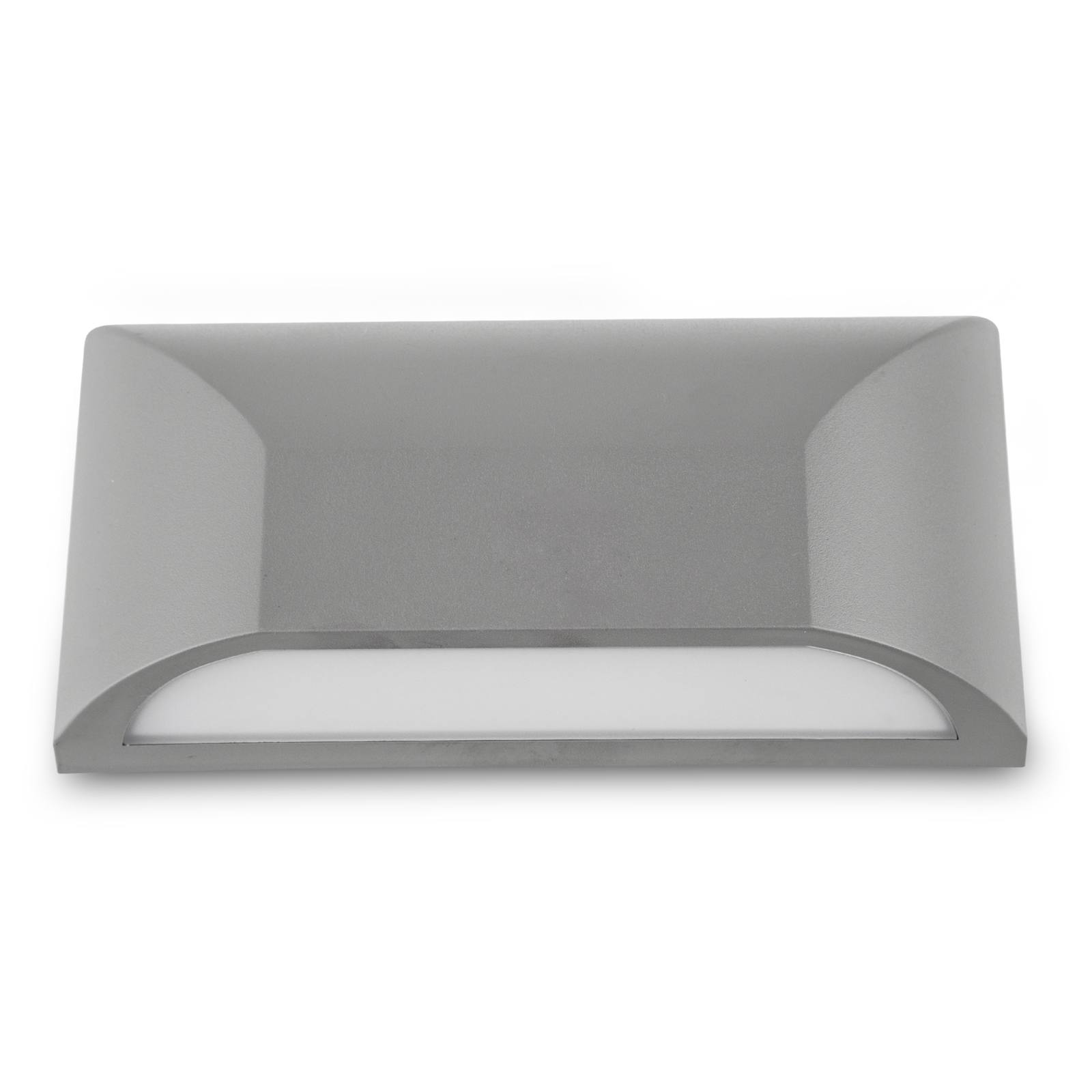 Bloc Exterior Led Wall Light, Silver