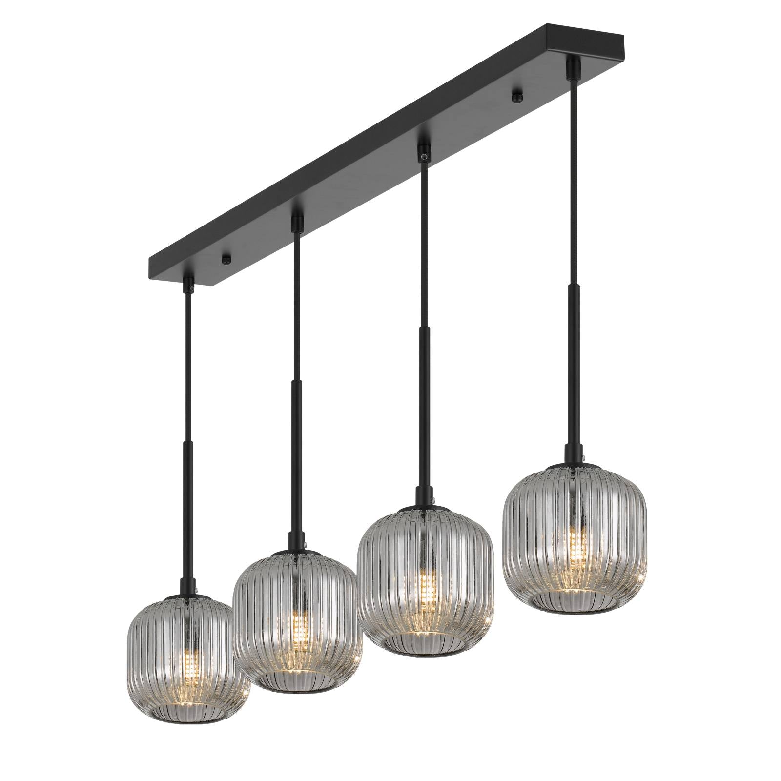 Bobo 4 Pendant, Black, Smoke Glass