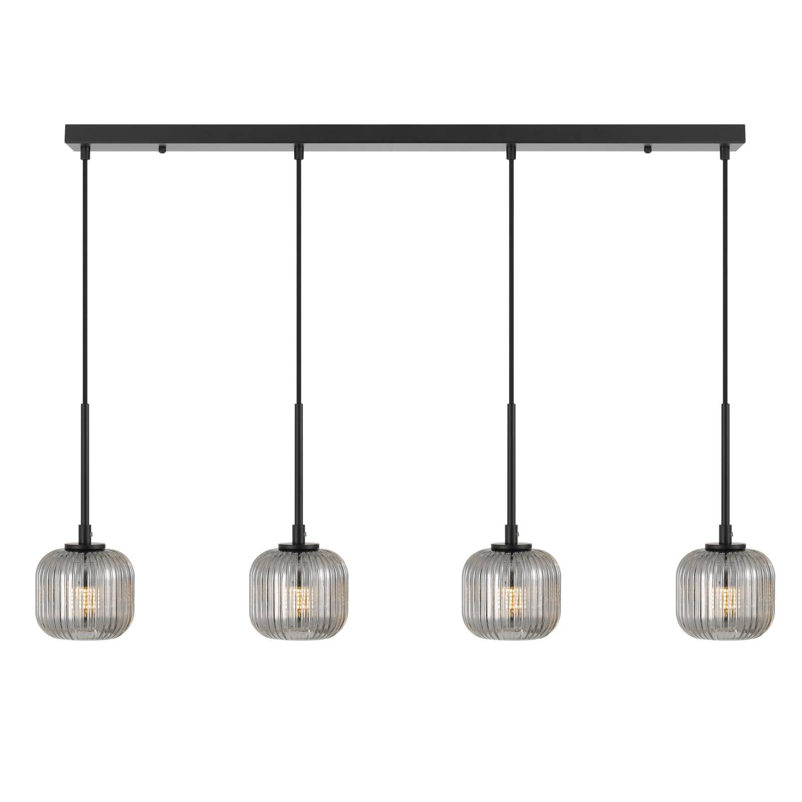 Bobo 4 Pendant, Black, Smoke Glass