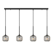 Bobo 4 Pendant, Black, Smoke Glass