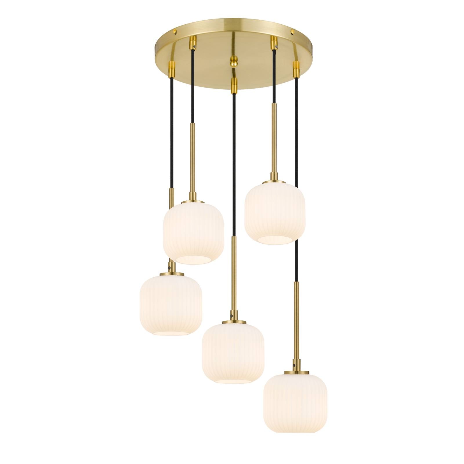 Bobo 5 Pendant, Antique Gold, Opal Matte