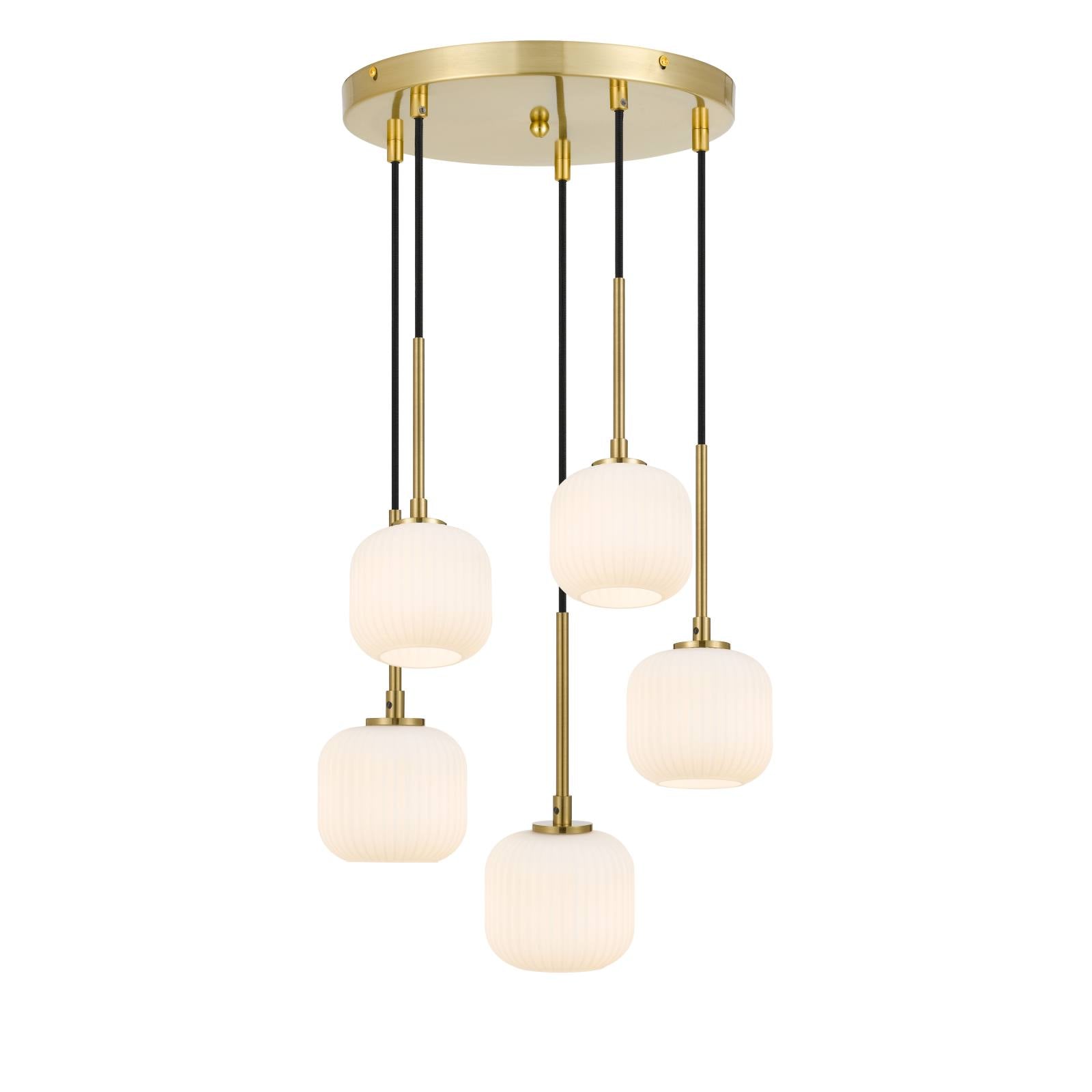 Bobo 5 Pendant, Antique Gold, Opal Matte