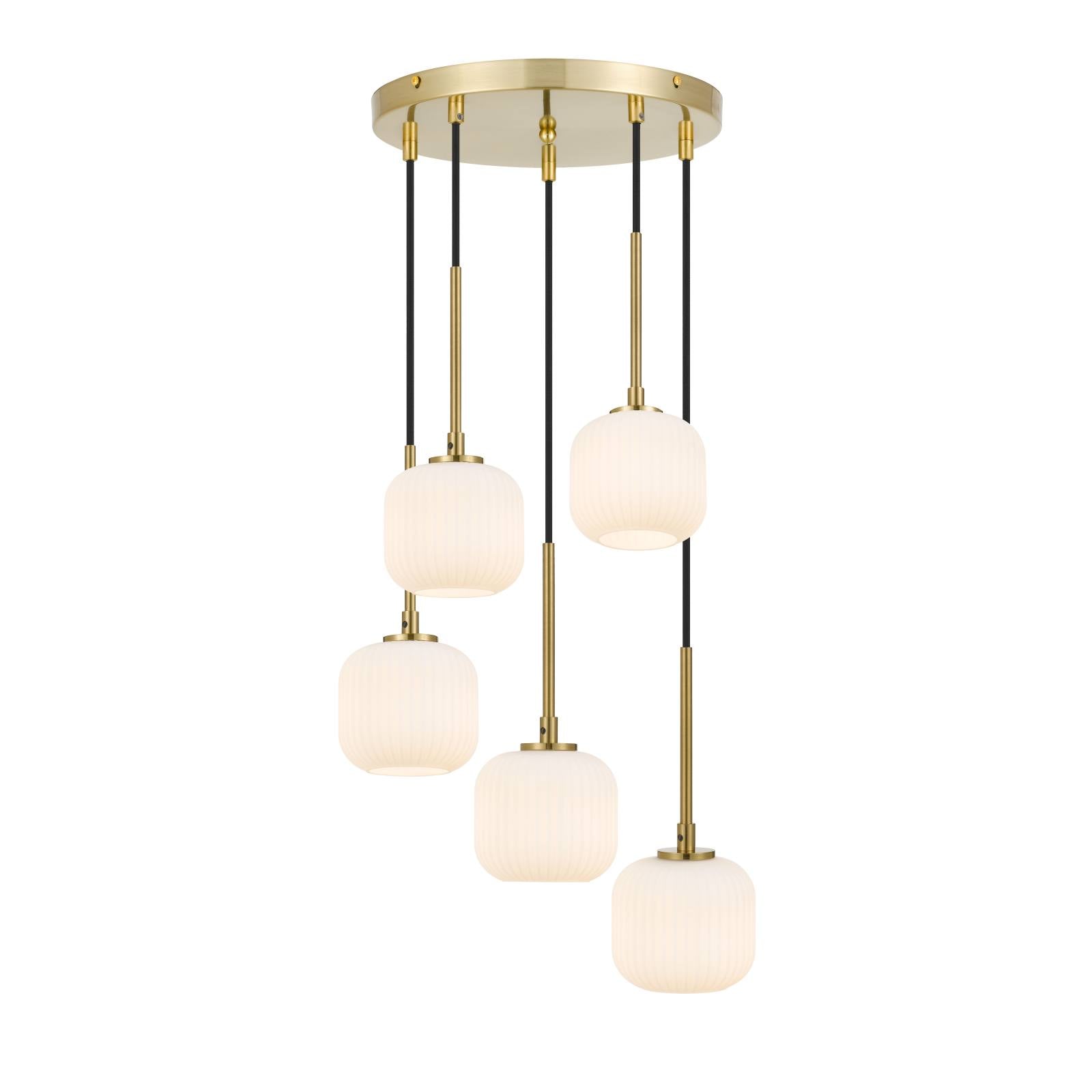 Bobo 5 Pendant, Antique Gold, Opal Matte