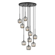 Bobo 10 Pendant, Black, Smoke Glass