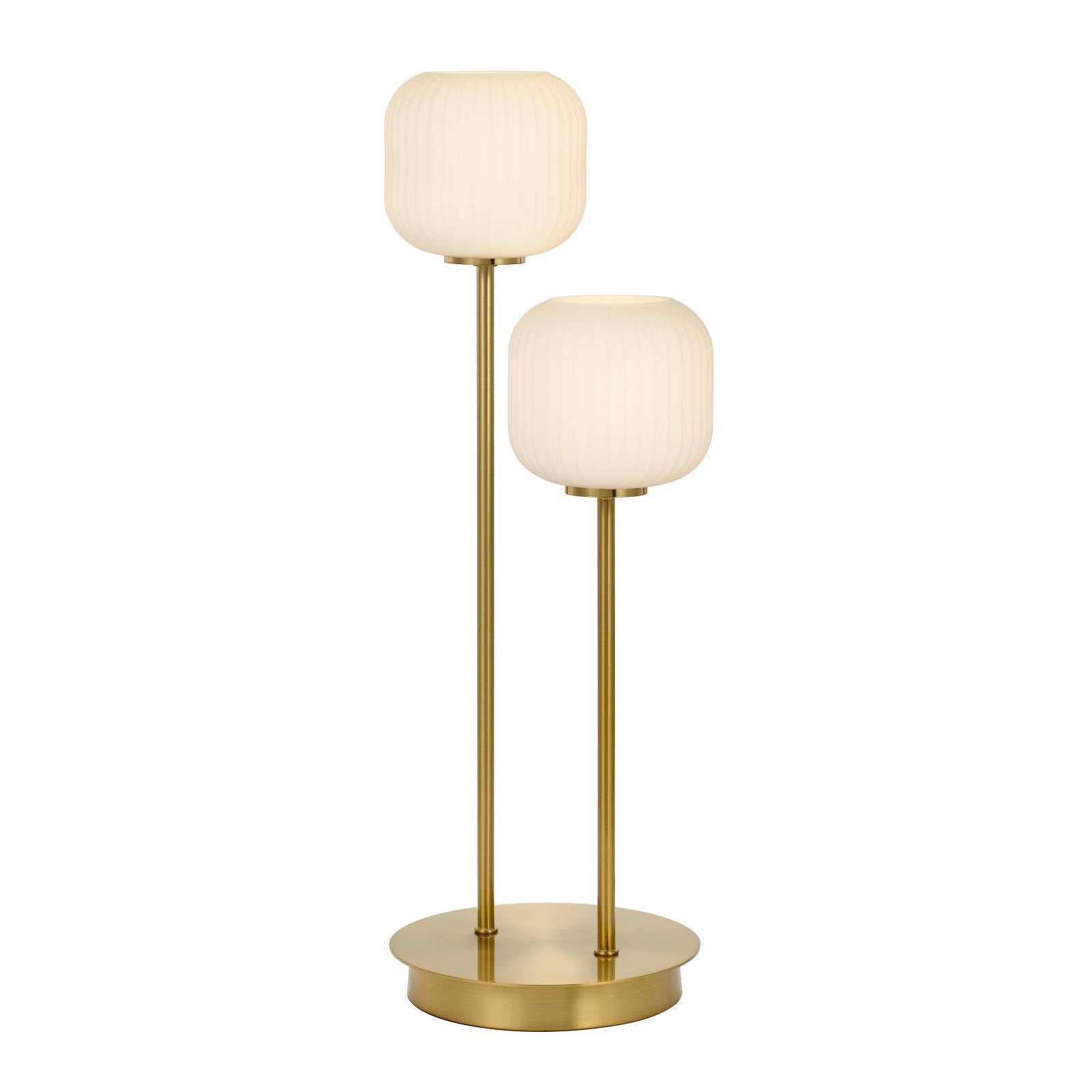 Bobo 2 Table Lamp, Opal Matte, Antique Gold