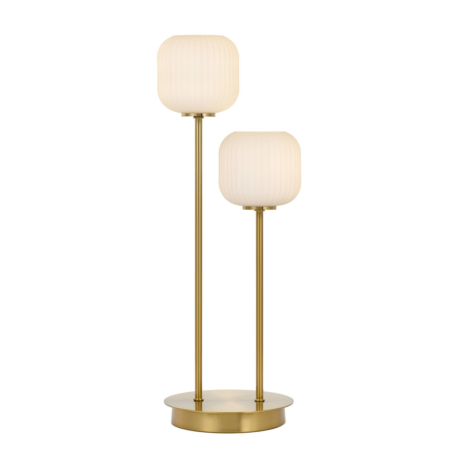 Bobo 2 Table Lamp, Opal Matte, Antique Gold