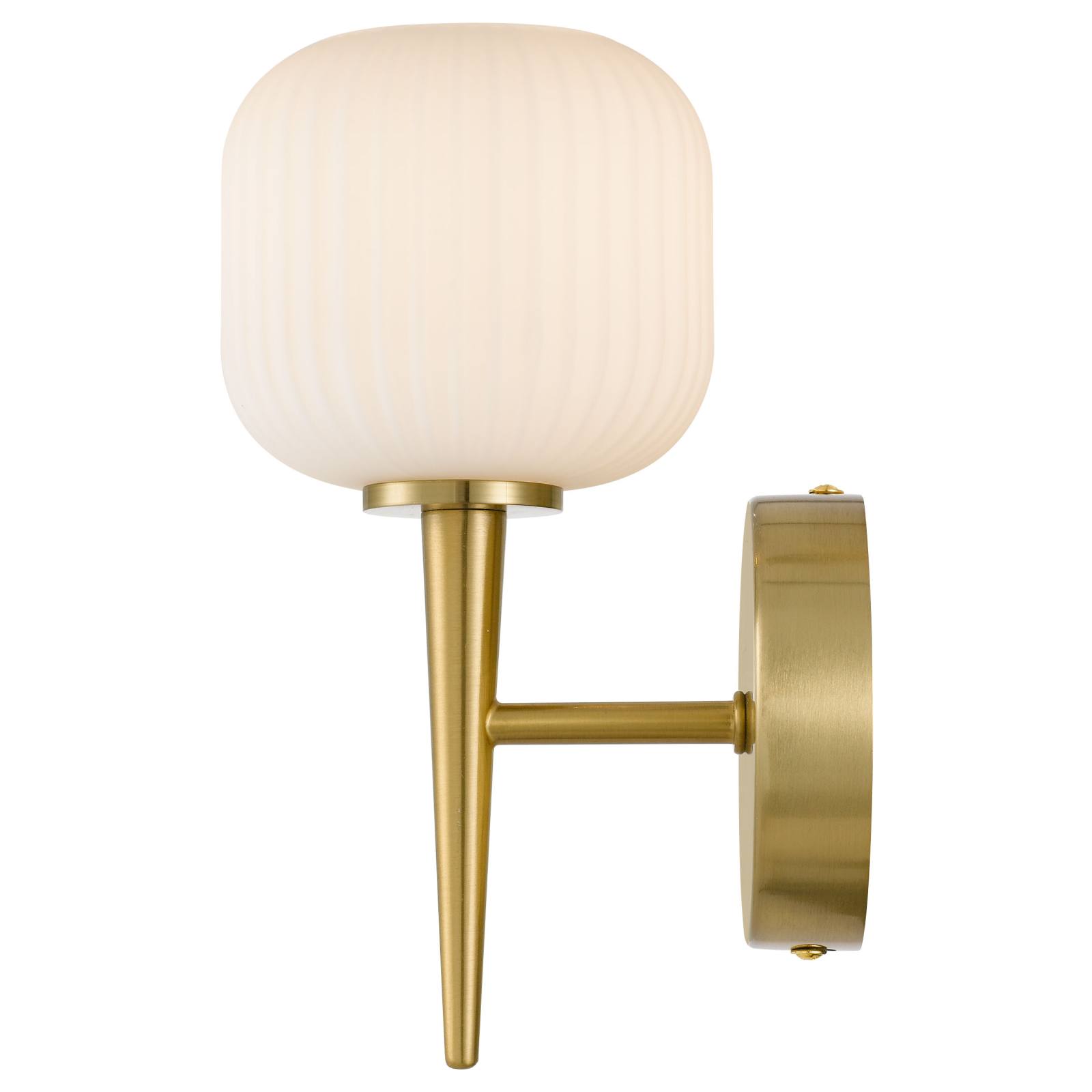 Bobo 1 Wall Lamp, Opal Matte, Antique Gold