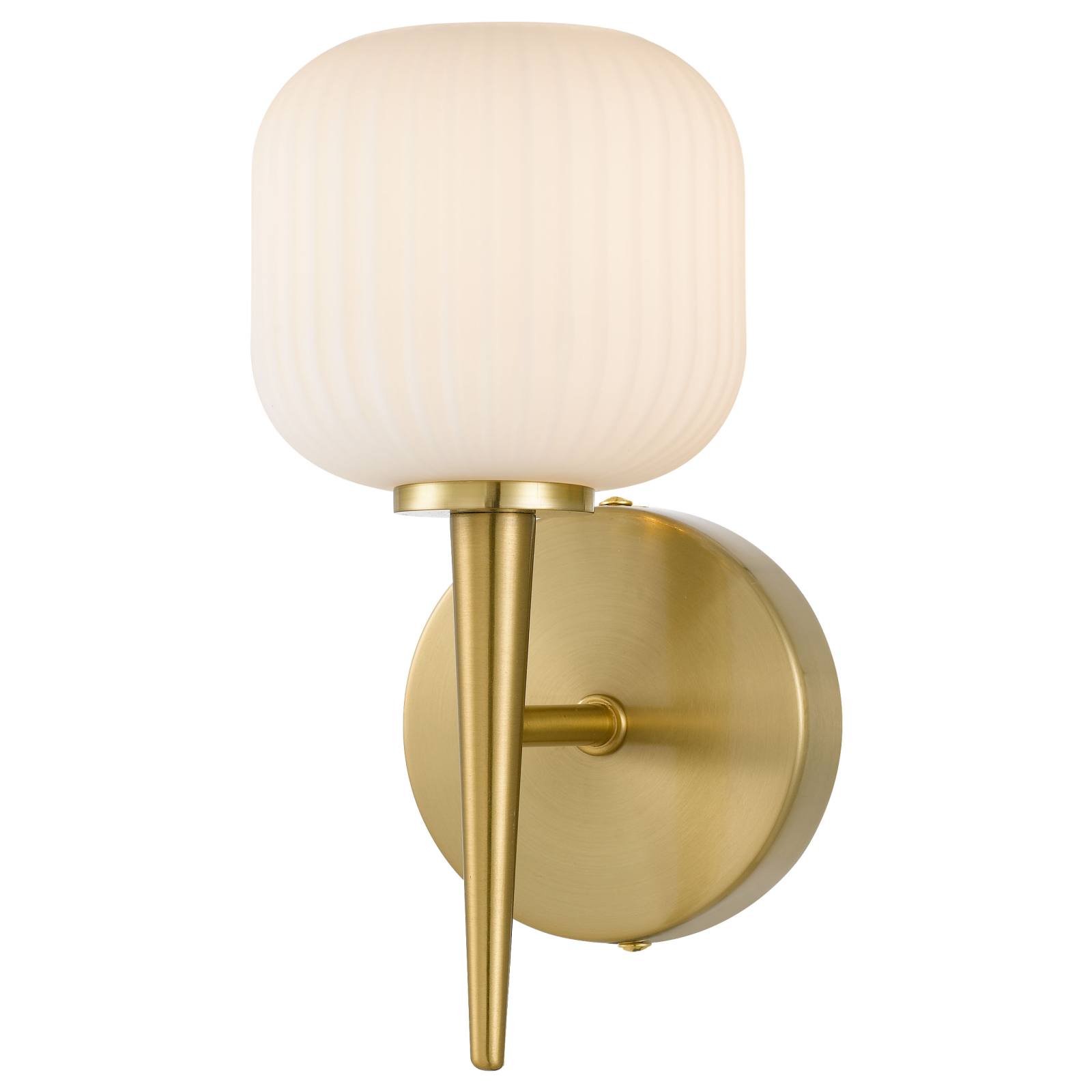 Bobo 1 Wall Lamp, Opal Matte, Antique Gold