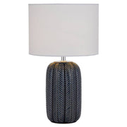 Bokem Table Lamp, Blue, White