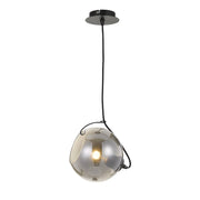 Bondi 20 Pendant, Black, Smoke Glass
