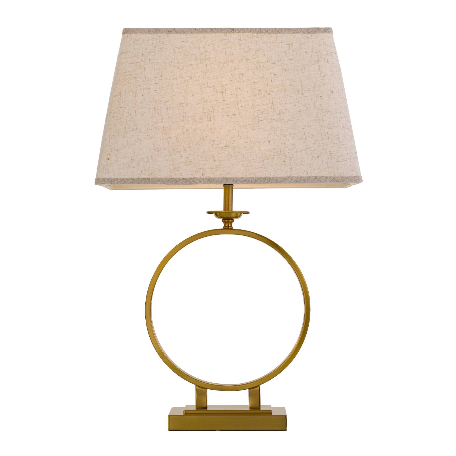 Brena Teble Lamp, Antique Gold, Cream Shade