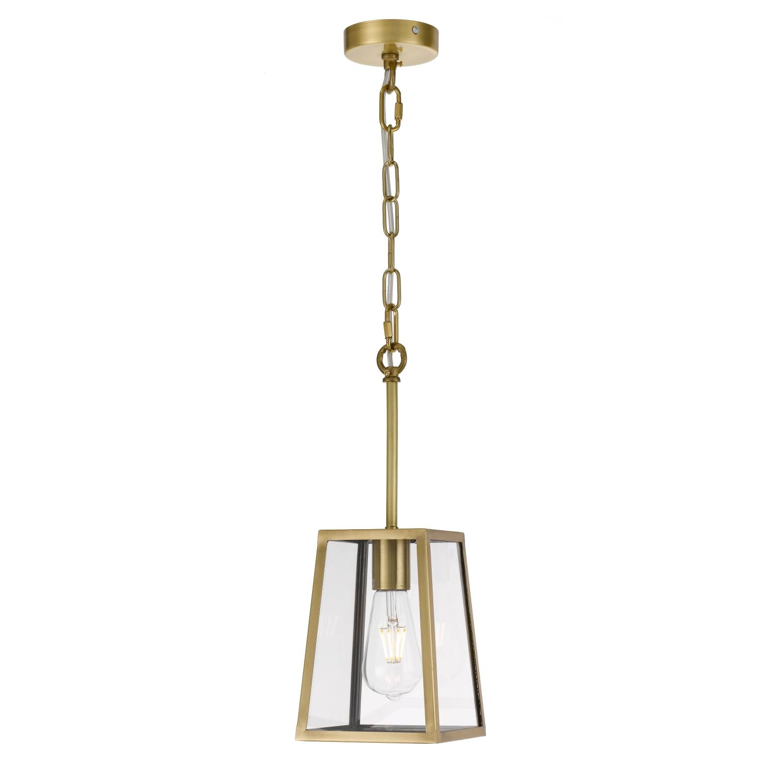 Cantena Small 15cm Pendant, Antique Brass