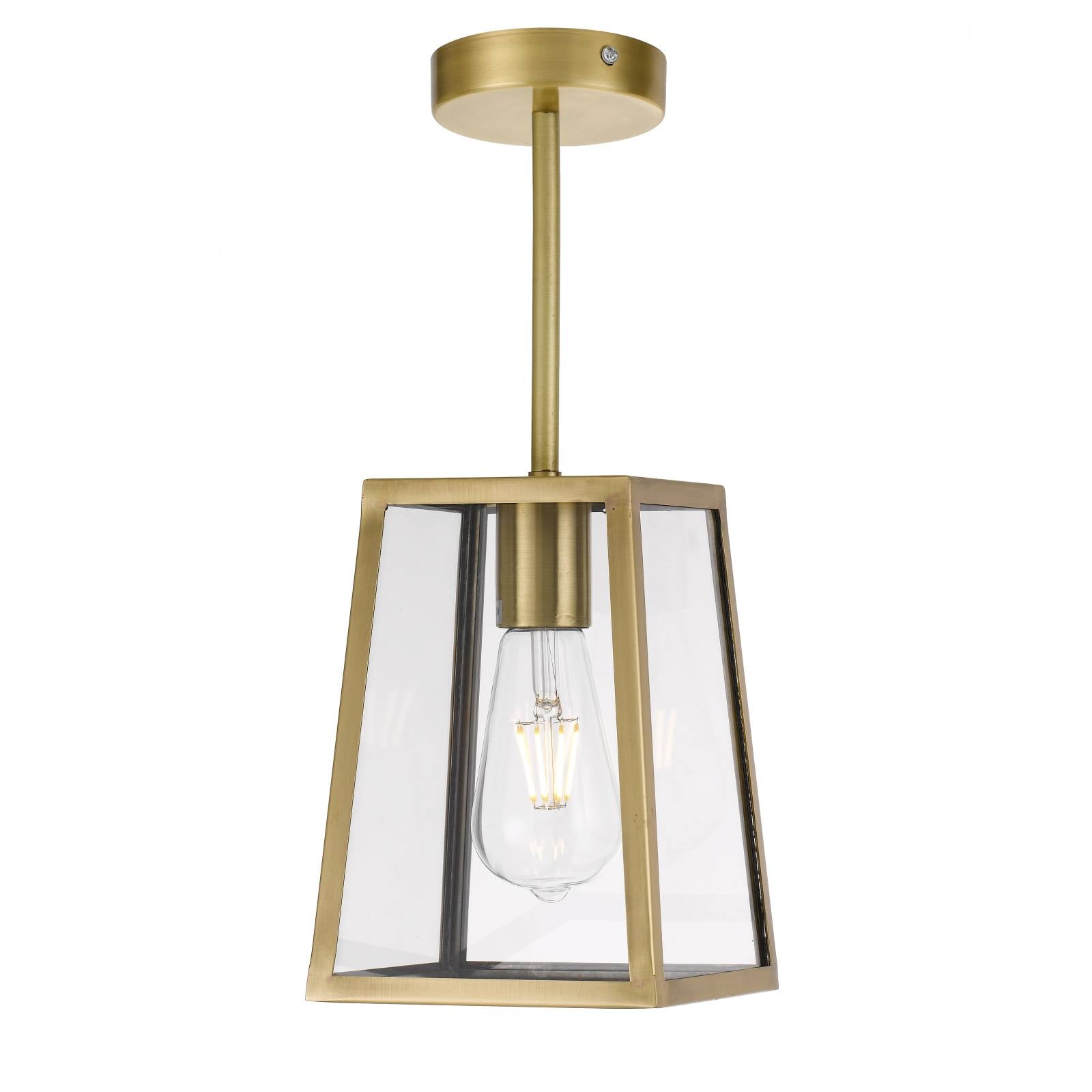 Cantena Small 15cm Pendant, Antique Brass