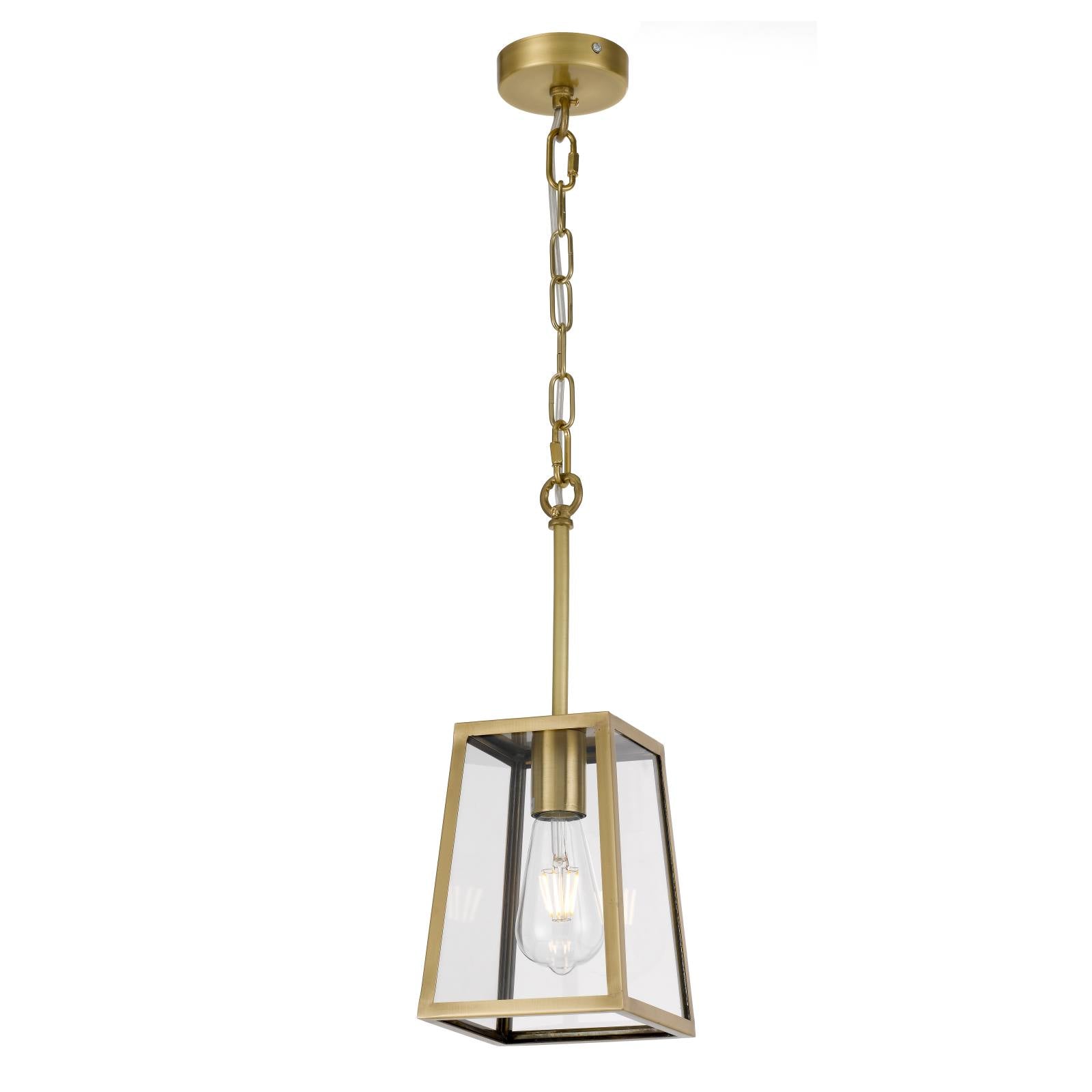 Cantena Small 15cm Pendant, Antique Brass