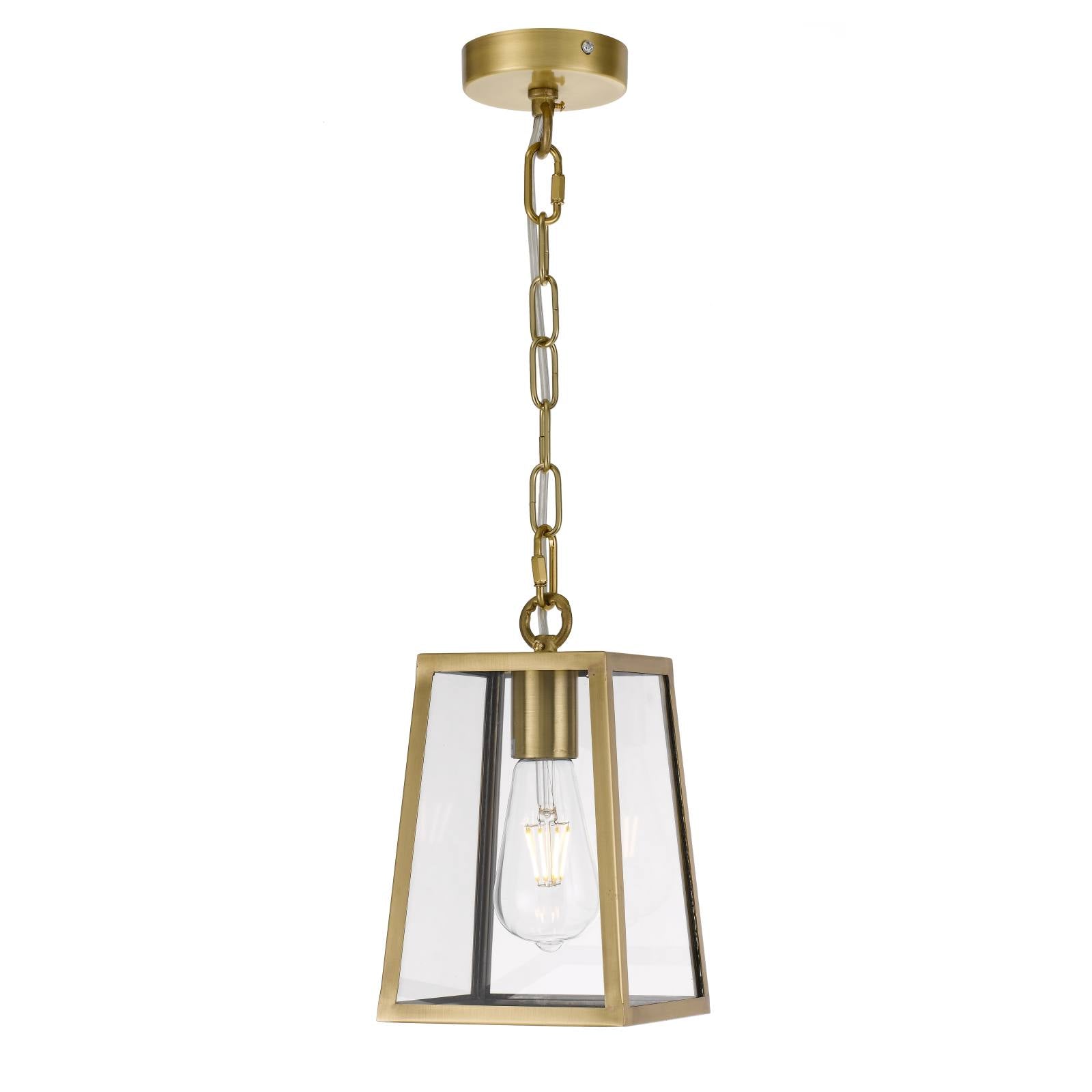 Cantena Small 15cm Pendant, Antique Brass
