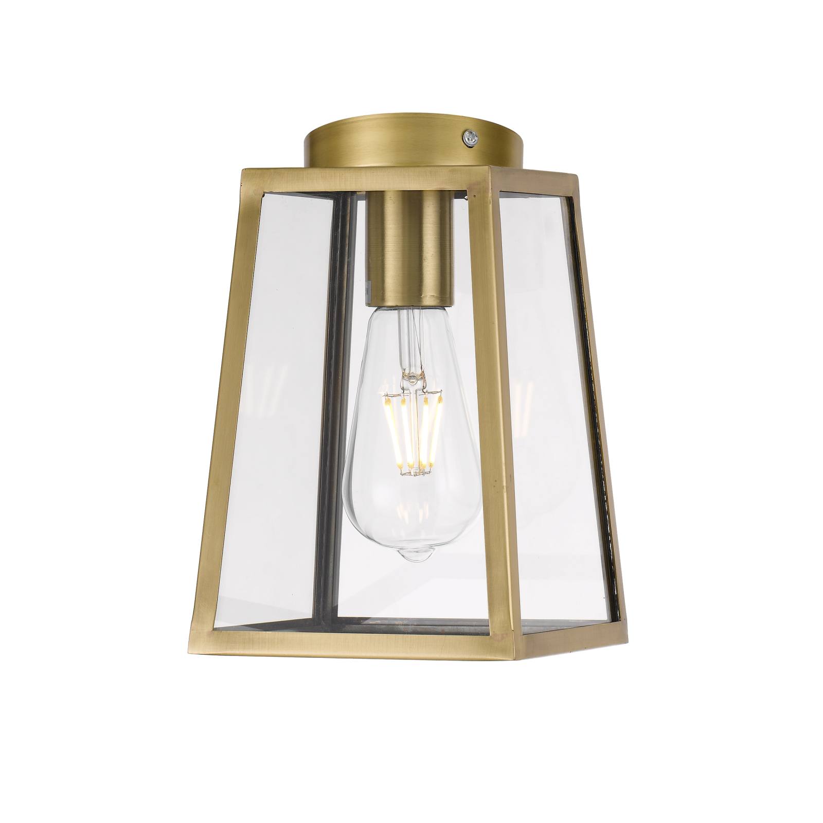 Cantena Small 15cm Pendant, Antique Brass