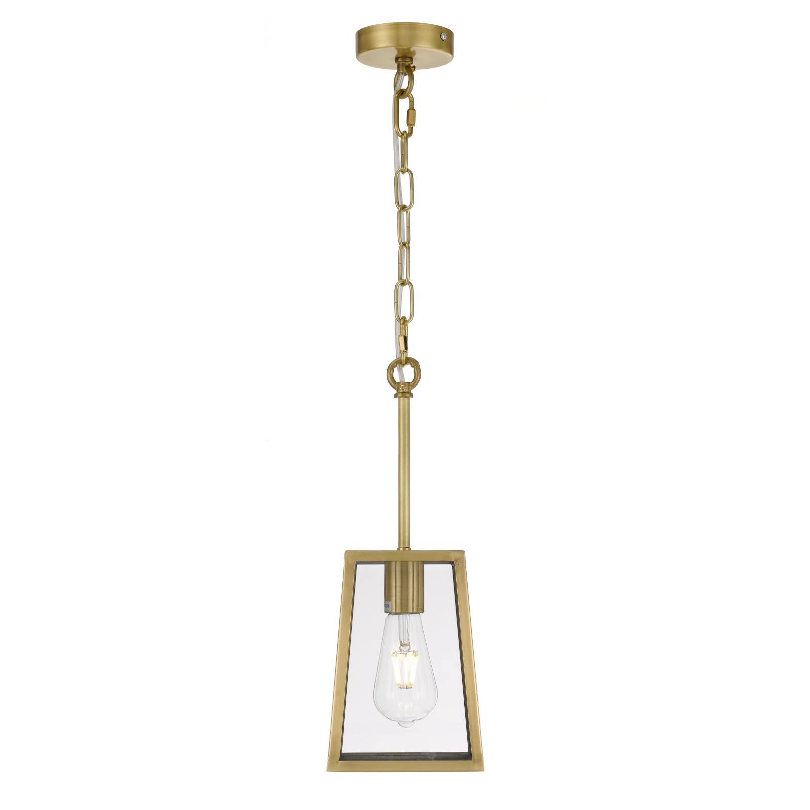 Cantena Small 15cm Pendant, Antique Brass