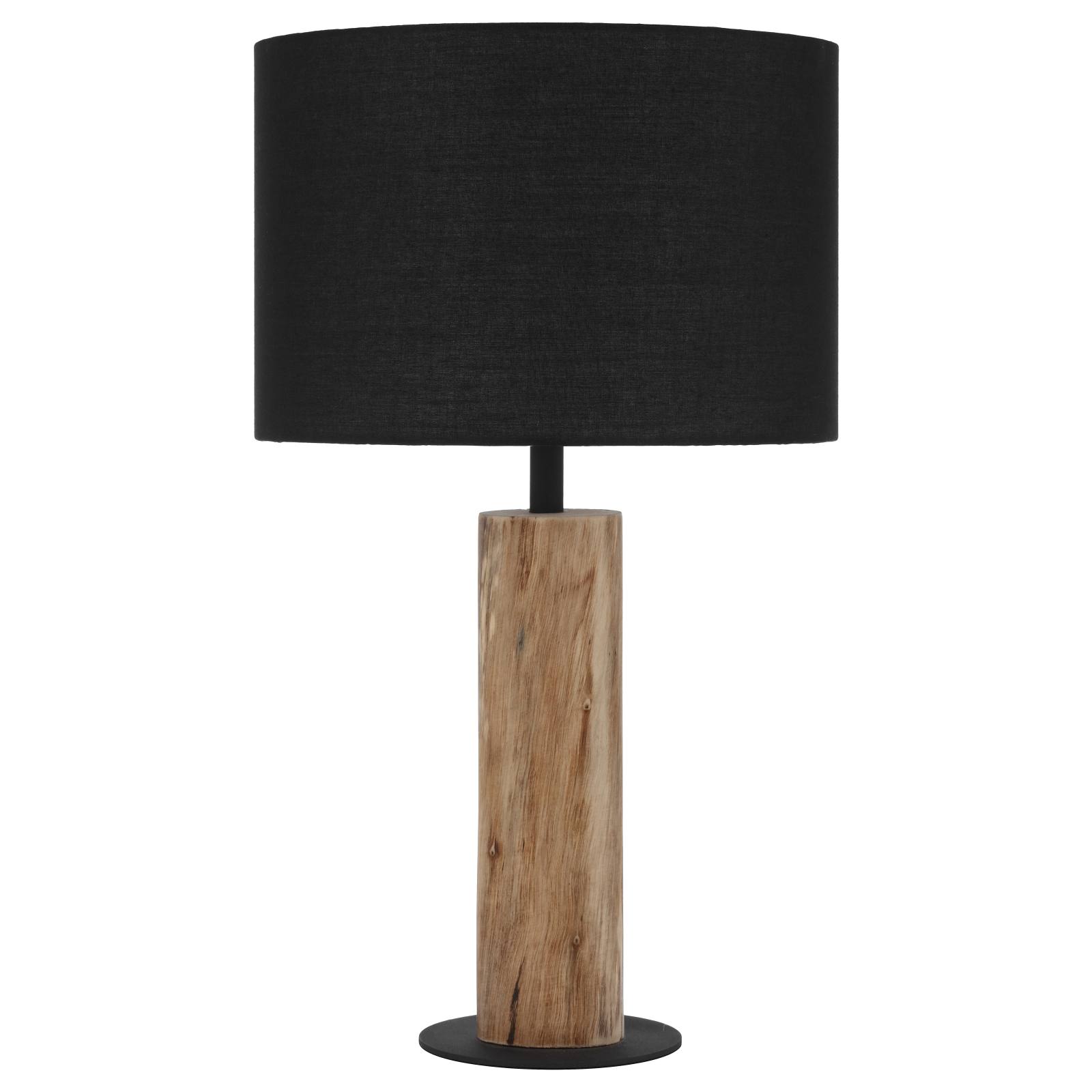 Chad Table Lamp, Wood, Black