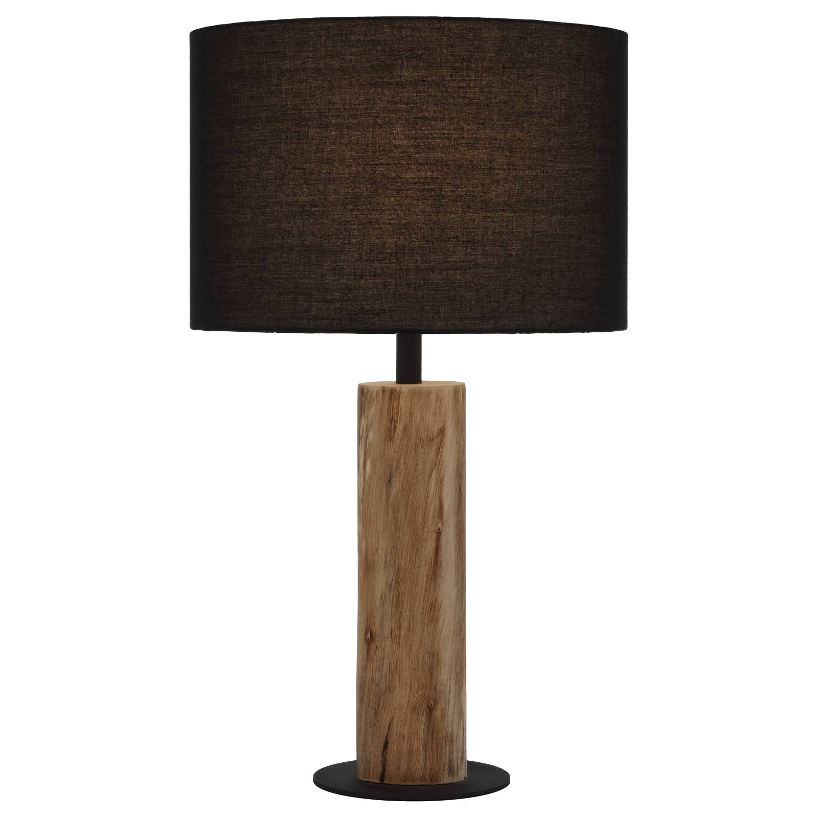 Chad Table Lamp, Wood, Black