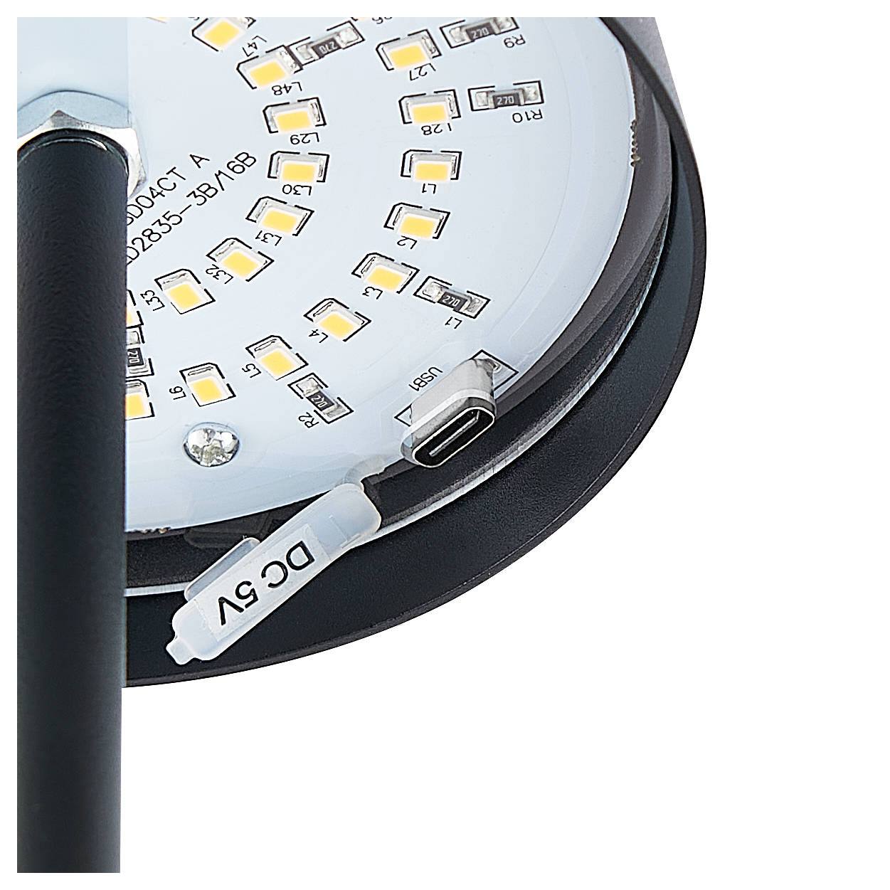 Clio Rechargeable Table Lamp, Black