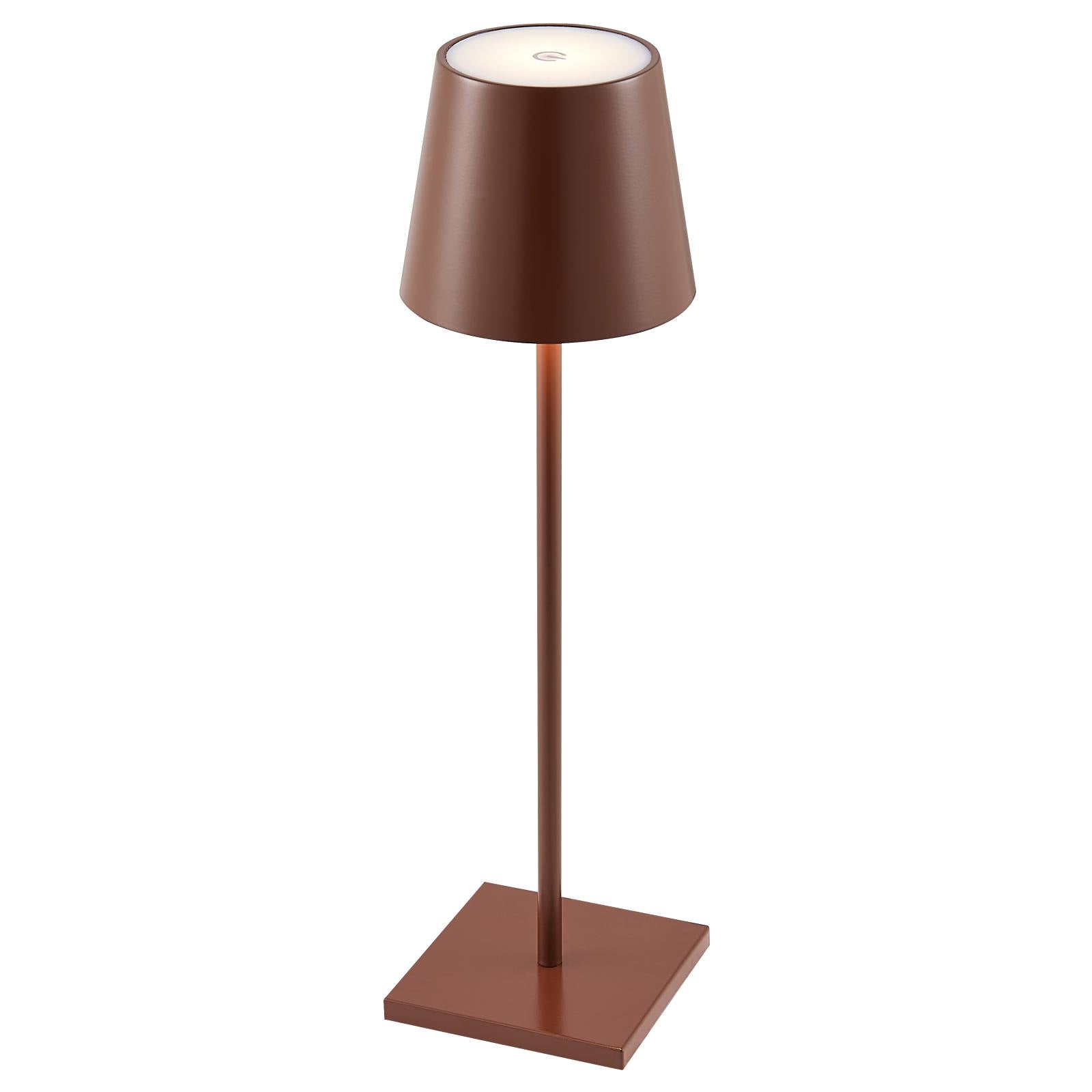 Clio Rechargeable Table Lamp, Brown