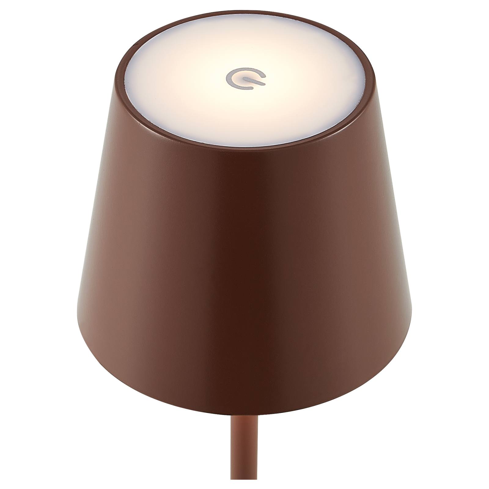 Clio Rechargeable Table Lamp, Brown