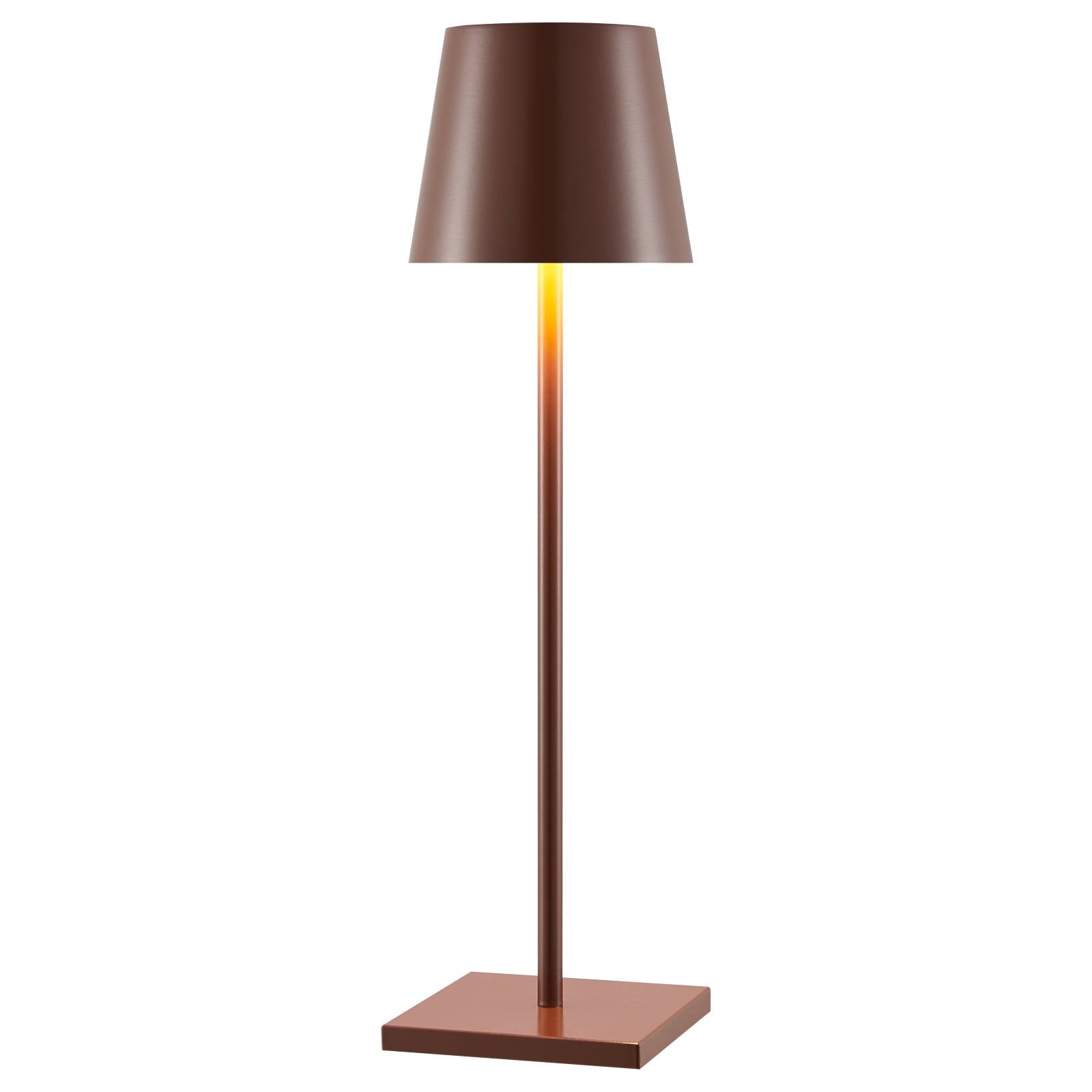 Clio Rechargeable Table Lamp, Brown